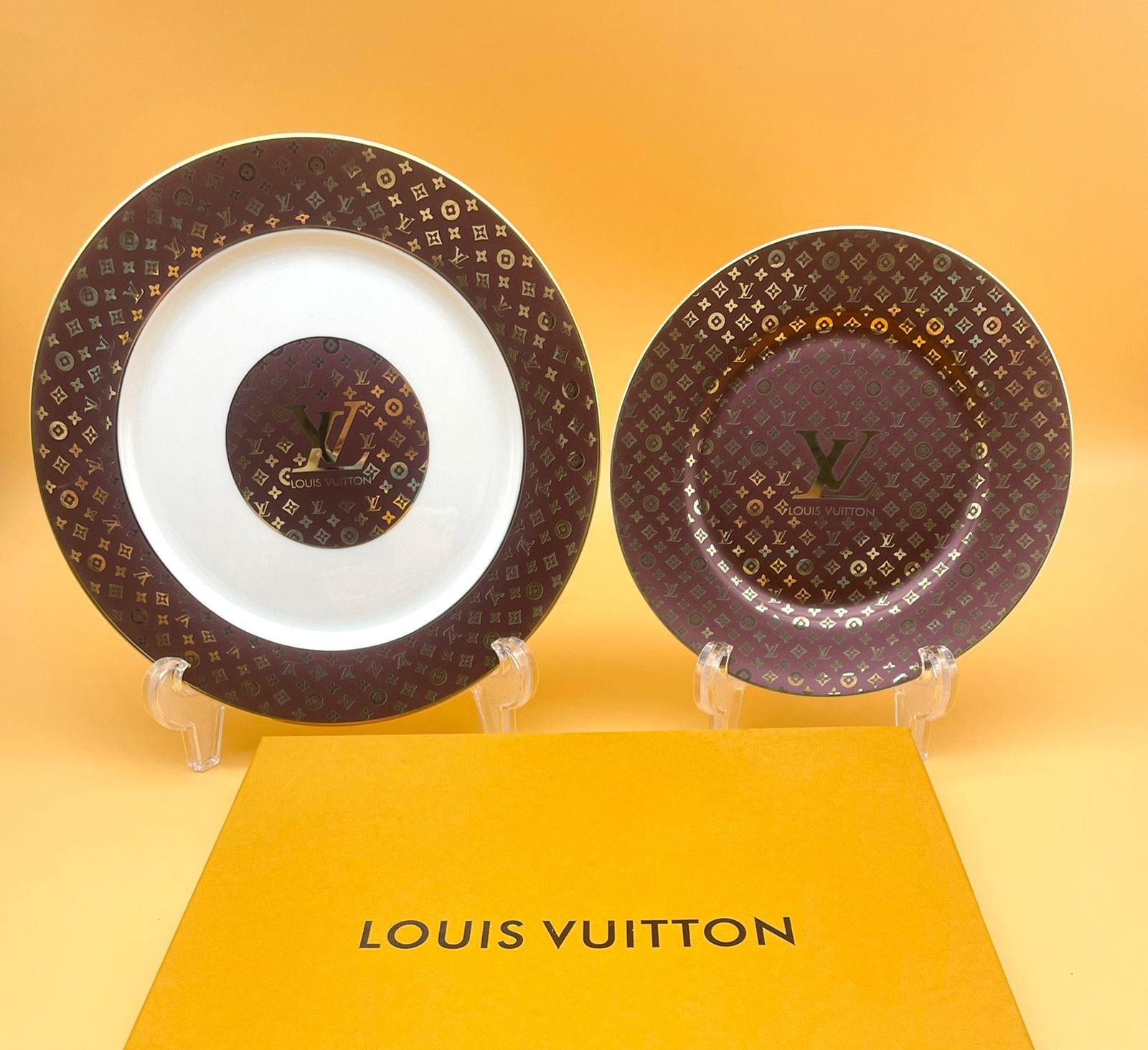 LV plate set  from Louis Vuitton  - Louis Vuitton Kitchen and Dining | Aleppo Gift UAE